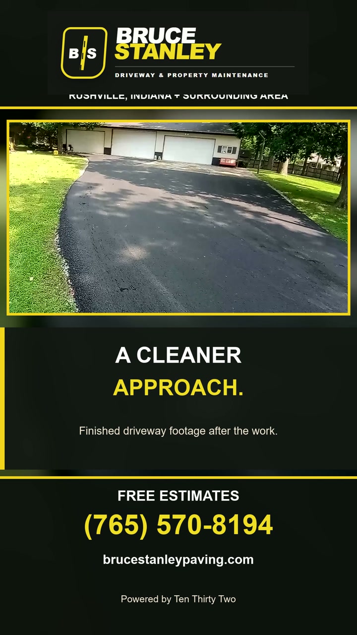 Finished asphalt driveway with a clean edge