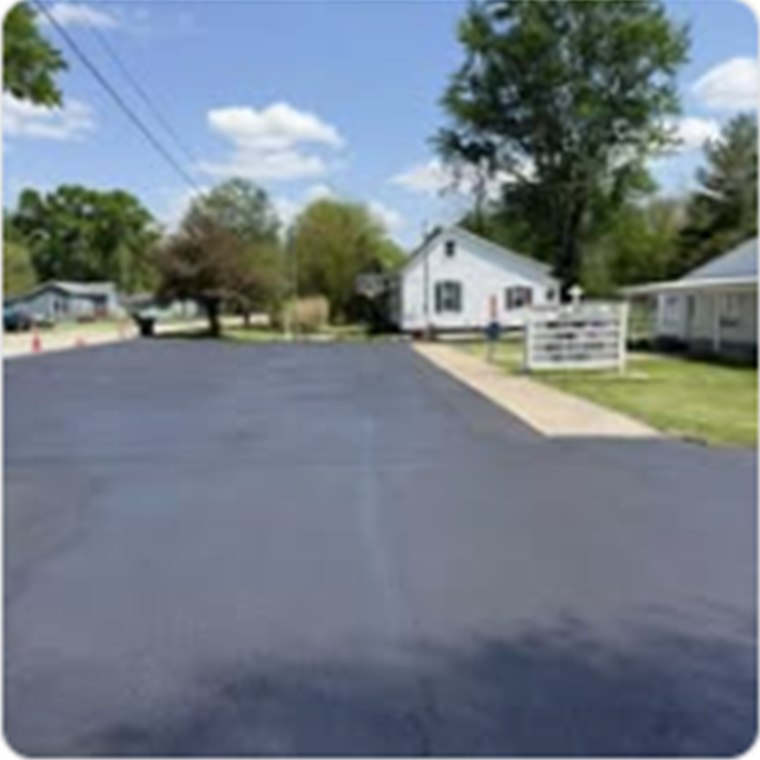 Freshly surfaced residential lane in Indiana